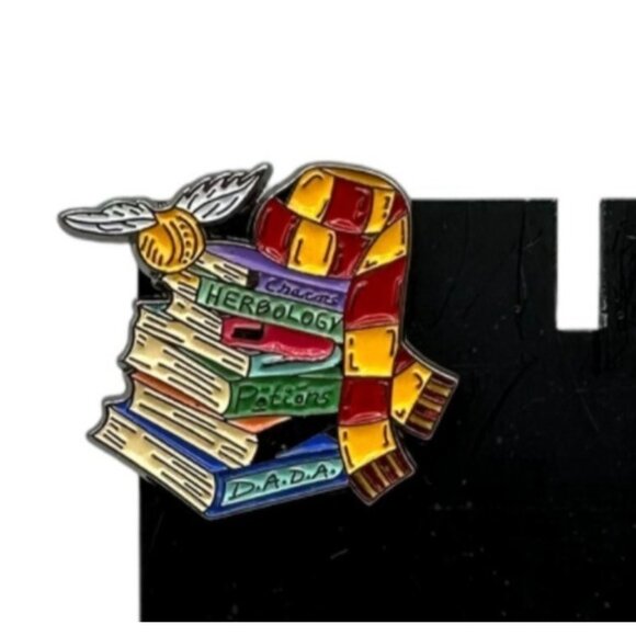 Harry Potter Gryffindor Pin Red Black Scarf Snitch Herbology Charms Enamel - Picture 2 of 6